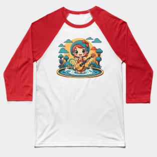 Girl playing the guitar Baseball T-Shirt